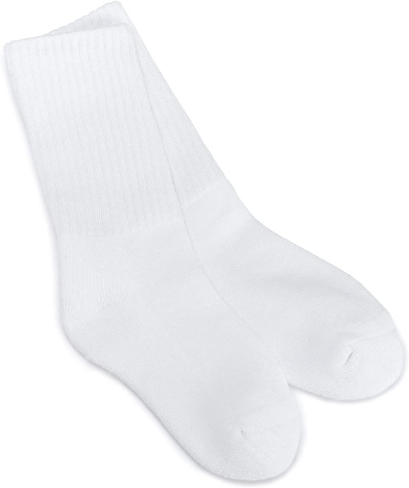 Jefferies Socks Big Boys' Seamless Toe Athletic Crew Socks, 6-pack White, 5-6 1/2(Toddler)(Shoe size 3-7) - Image 3